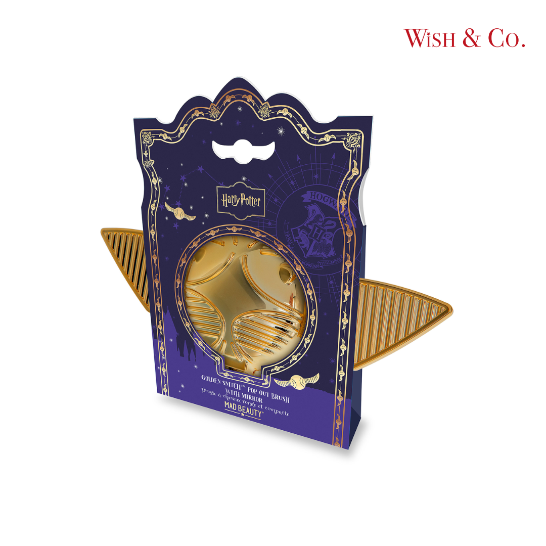 Harry Potter Golden Snitch Pop out Brush โกลเด้นสนิชแปรงหวีผมพร้อมกระจก