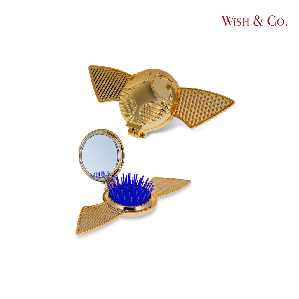 Harry Potter Golden Snitch Pop out Brush โกลเด้นสนิชแปรงหวีผมพร้อมกระจก