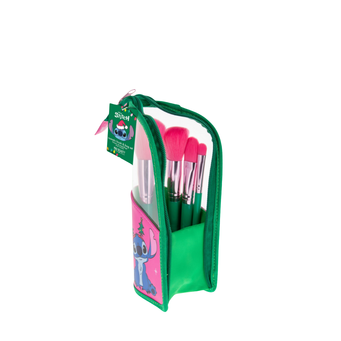 Mad Beauty Disney Stitchmas Cosmetic Brush & Bag Set
