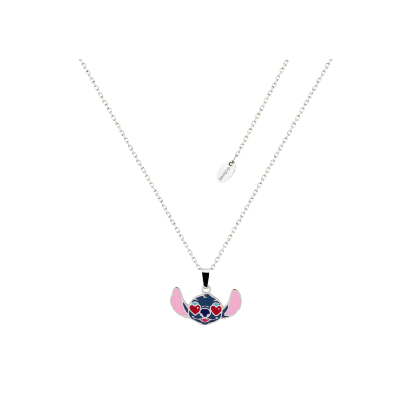 Disney Lilo and Stitch Heart Eyes Enamel Necklace & Studs