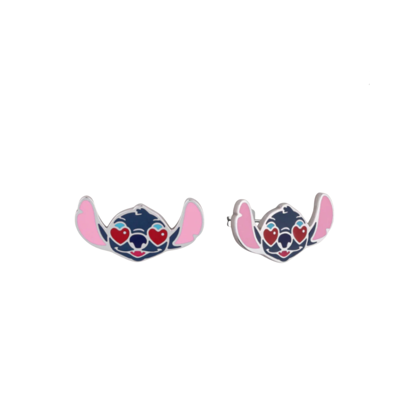 Disney Lilo and Stitch Heart Eyes Enamel Necklace & Studs
