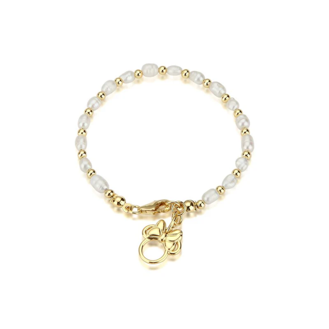 Couture Kingdom Disney Precious Metal Minnie Mouse Pearl Bracelet