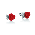 Couture Kingdom Disney Beauty and the Beast Enchanted Rose Stud Earrings