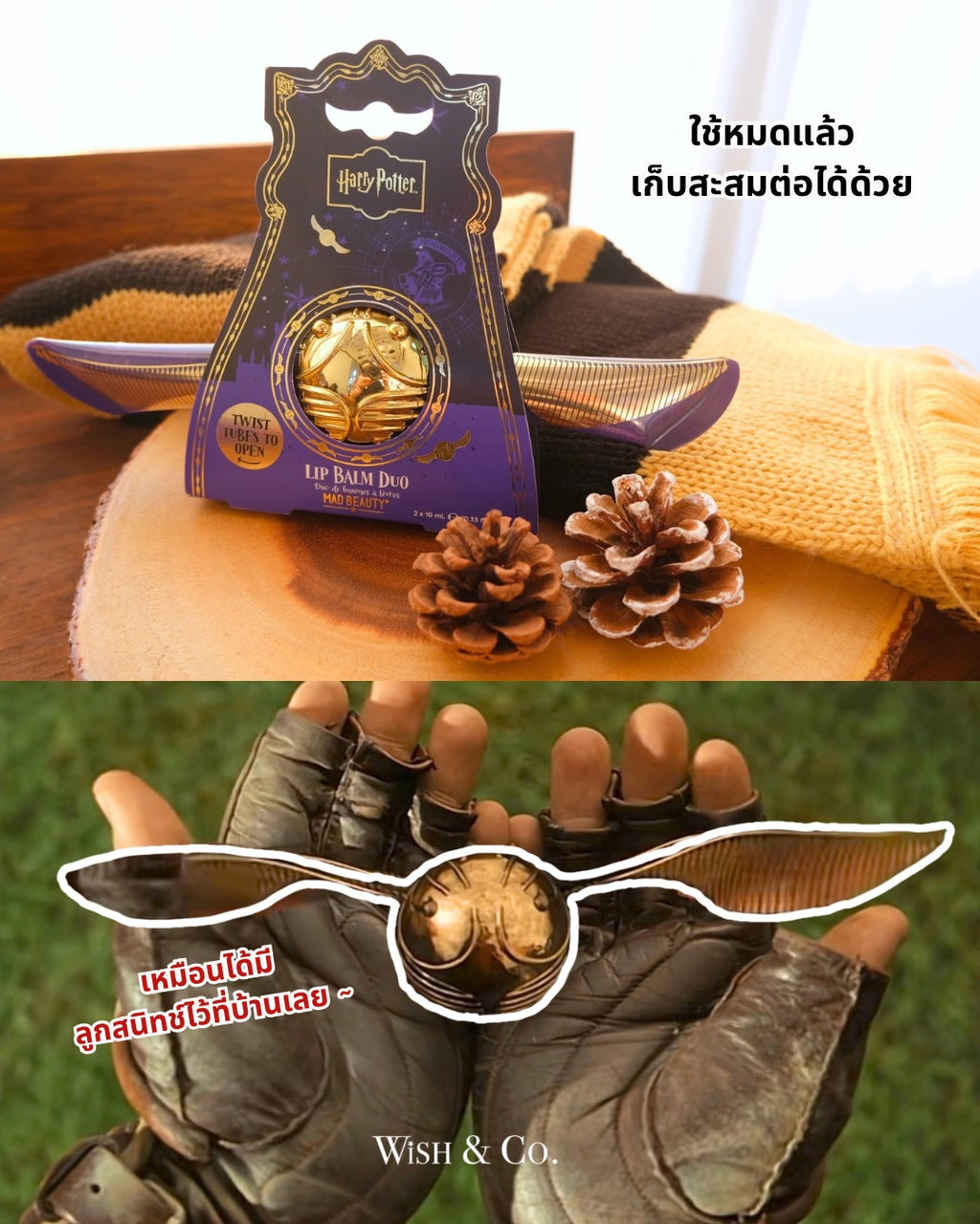 Harry Potter Golden Snitch Lip Balm Duo โกลเด้นสนิชลิปบาล์มดูโอ้