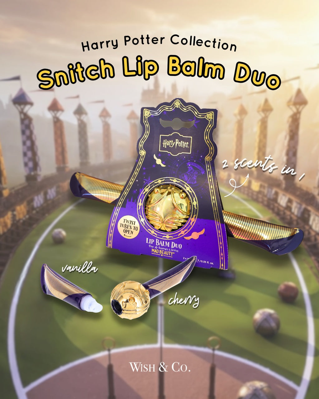 Harry Potter Golden Snitch Lip Balm Duo โกลเด้นสนิชลิปบาล์มดูโอ้