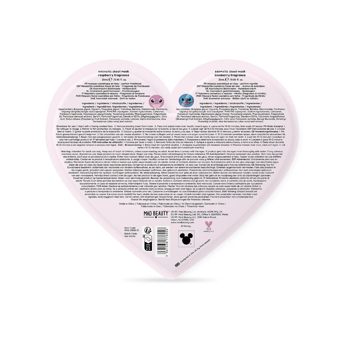 I Heart Stitch Cosmetic Sheet Mask Duo